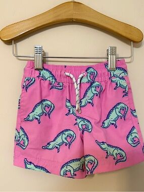 Members Mark | Pink Alligator Toddler Boys Swim Trunks | Size 2T